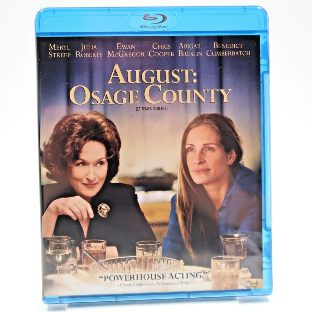 August Osage County Blu-ray Meryl Streep Julia Roberts Ewan McGregor 2013 Movie